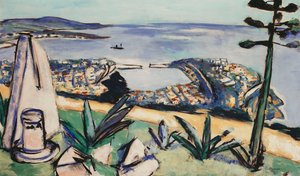 Monte Carlo (Port Południowy); Monte Carlo (południowe miasto portowe) autorstwa Max Beckmann