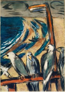 Mewy podczas burzy autorstwa Max Beckmann