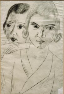 Pizchen i Quappi - portret podwójny Marie-Louise von Motesiczky i Mathilde von Kaulbach autorstwa Max Beckmann