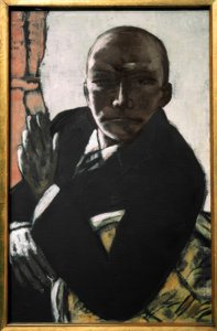 Autoportret w czerni autorstwa Max Beckmann