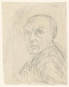 Autoportret w półprofilu, zwrócony w lewo autorstwa Max Beckmann