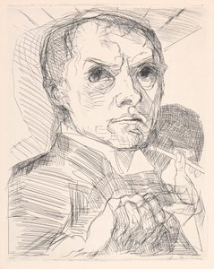 Autoportret z rylcem autorstwa Max Beckmann
