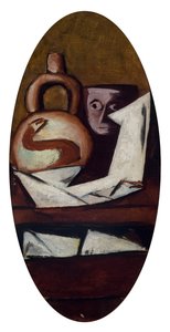 Martwa natura z meksykańską postacią autorstwa Max Beckmann