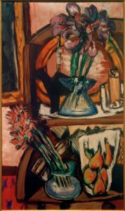 Martwa natura z dwoma wazonami z kwiatami autorstwa Max Beckmann