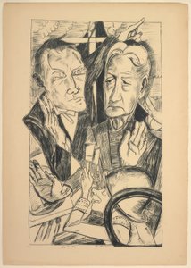 Rodzina, płyta jedenasta z Die Hölle autorstwa Max Beckmann