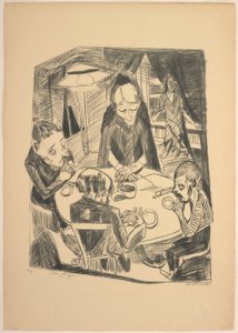 Głód, płyta piąta z Die Hölle autorstwa Max Beckmann