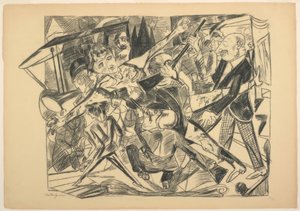 Męczeństwo, płyta czwarta z Die Hölle autorstwa Max Beckmann