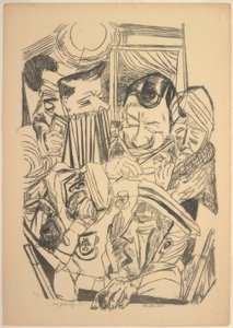 Pieśń patriotyczna, płyta dziewiąta z Die Hölle autorstwa Max Beckmann