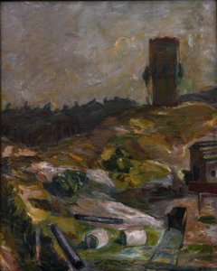 Wieża ciśnień w Hermsdorf autorstwa Max Beckmann