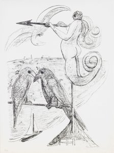 Wiatrowskaz, tablica 2 z portfolio „Dzień i sen” autorstwa Max Beckmann