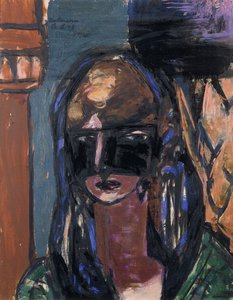 kobieta z maską; kobieta z maską autorstwa Max Beckmann