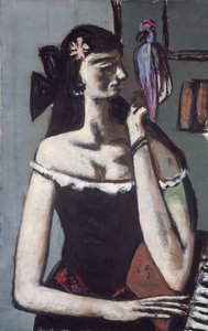 Kobieta z papugą autorstwa Max Beckmann