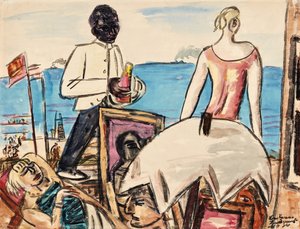 Kawiarnia na plaży w Zandvoort autorstwa Max Beckmann