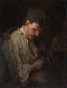 Portret mężczyzny, początek lat 90. XIX wieku (olej na płycie)