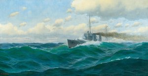Kanonenboot auf hoher See Kanonierka na pełnym morzu