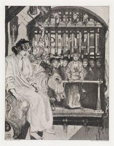 „Przy bramie” (Namiot, Opus XIV, część II, nr 23) autorstwa Max Klinger