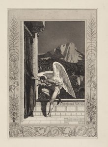 Nadchodzący Amor (Amor i Psyche, Opus V, plansza 12) autorstwa Max Klinger