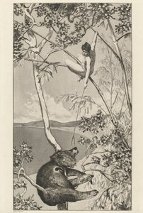 Niedźwiedź i Elf Bär und Elfe: pl.1, opublikowane w 1881 r. autorstwa Max Klinger