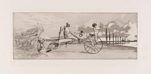 Kupidyn, Śmierć i poza Amor, Tod und Jenseits tablica XII z Intermezzos..., 1881. autorstwa Max Klinger