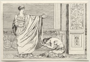 Kupidyn i Psyche: Psyche i Juno, 1880. autorstwa Max Klinger