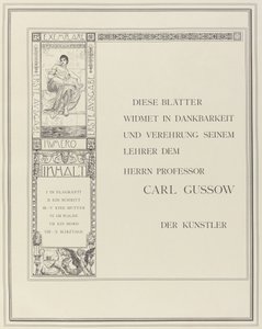 Dedykacja, 1883. autorstwa Max Klinger