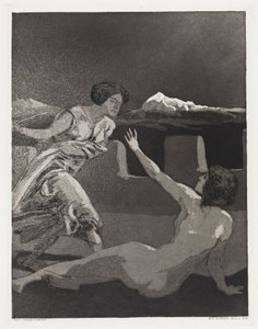 Groźba (Namiot, Opus XIV, część II, nr 31) autorstwa Max Klinger