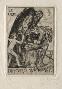 Ex Libris Dr. Kuno Waehmer autorstwa Max Klinger