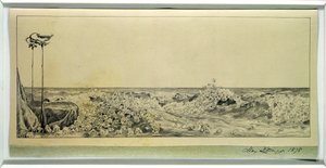 Hołd, z serii „Parafraza o odkryciu rękawicy”, 1878, wydana w 1881 (indyjski tusz na papierze)