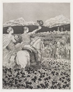 We własnym kraju (Namiot, opus XIV, część 2, nr 43) autorstwa Max Klinger