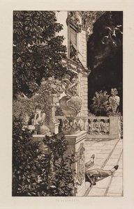 W Flagranti, z Dramas, Opus IX Dramamen, Opus IX, 1883. autorstwa Max Klinger