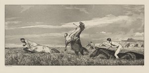 Intermezzi, Opus IV, bł. 3: Ścigany centaur autorstwa Max Klinger
