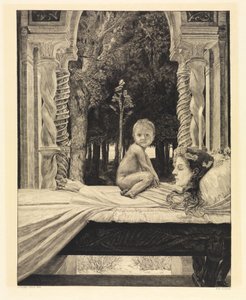 Matka i dziecko (Martwa matka) (O śmierci, część druga, opus XI, strona 9) autorstwa Max Klinger