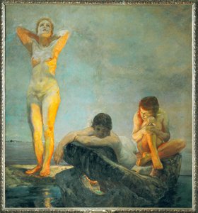 Niebieska godzina (olej na płótnie) autorstwa Max Klinger