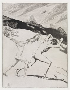„Wypędzenie” (Namiot, Opus XIV, część II, nr 45) autorstwa Max Klinger