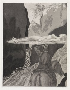 Przed wieżą (Namiot, opus XIV, część 2, nr 36) autorstwa Max Klinger