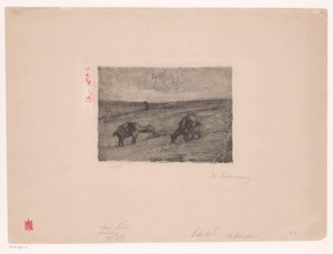 Krajobraz z pasącymi się kozami autorstwa Max Liebermann (signed by artist)