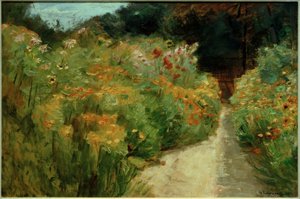 Krzewy kwitnące w ogrodzie Wannsee autorstwa Max Liebermann