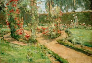 Ogród różany w Wannsee z córką i wnuczką autorstwa Max Liebermann