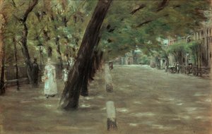 Kirchenallee w St. Georg, Hamburg autorstwa Max Liebermann