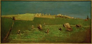Kosiarki - sianokosy w Tyrolu autorstwa Max Liebermann