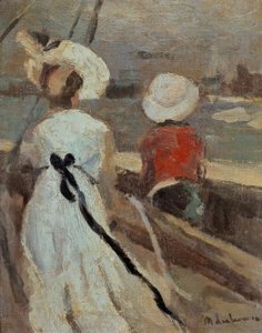 Kobieta z dzieckiem w żaglówce autorstwa Max Liebermann