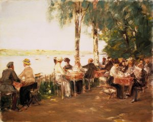 Restauracja ogrodowa nad wodą? autorstwa Max Liebermann
