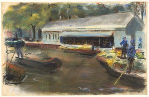 Gemusemarkt w Delft, 1907 autorstwa Max Liebermann