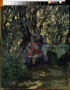 „Ogród w willi w Wannsee w Berlinie” (Ogród w willi w Wannsee) Obraz Maxa Liebermanna (1847-1935) 1911 Muzeum Sztuk Pięknych Mikalojus Konstantinas Ciurlionis, Kowno, Litwa autorstwa Max Liebermann