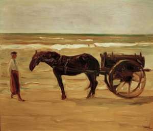 Wózek do kąpieli na plaży autorstwa Max Liebermann