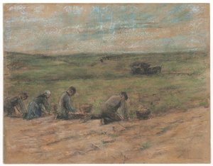 Kopaczki do ziemniaków w pobliżu Zandvoort, 1894 autorstwa Max Liebermann