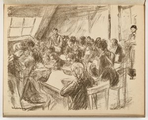 Kuchnia ludowa dla dzieci (ilustracja z: Sztuka i artyści XIII, 6) autorstwa Max Liebermann