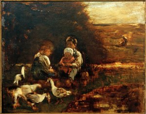 Mali pasterze gęsi autorstwa Max Liebermann