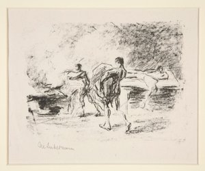 Kremacja zwłok do Bassompierre Goethego (scena kremacji) autorstwa Max Liebermann