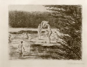 M. Liebermann, kąpiący się chłopcy autorstwa Max Liebermann